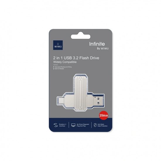 WIWU Накопичувач FD003 2 in 1 USB 3.2 Flash Drive Memory Card 64G
