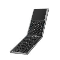 WIWU Беспроводная клавиатура с тачпадом FMK-04 Bluetooth Folding Keyboard For Laptop / Клавіатури + №9130