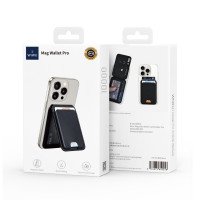 WIWU Визитница MW-003 Magsafe Compatible Leather Card Holder with Stand / Трендові товари + №9742