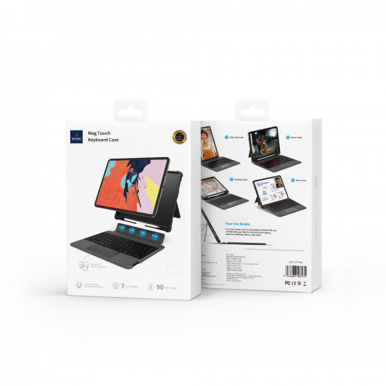 WiWU Чехол для планшета с клавиатурой Bluetooth Mag Touch iPad Keyboard Case "12,9"