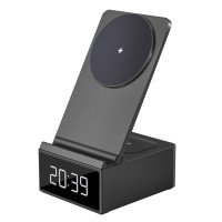 WiWU БЗУ Wi-W011 Platinum 15W 3 in 1 Wireless Charger with Clock / БЗП + №9731