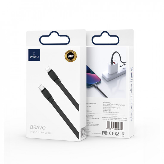 WIWU Кабель Wi-C004 C-L Bravo Series Fast Charging USB C to Lighting 20W