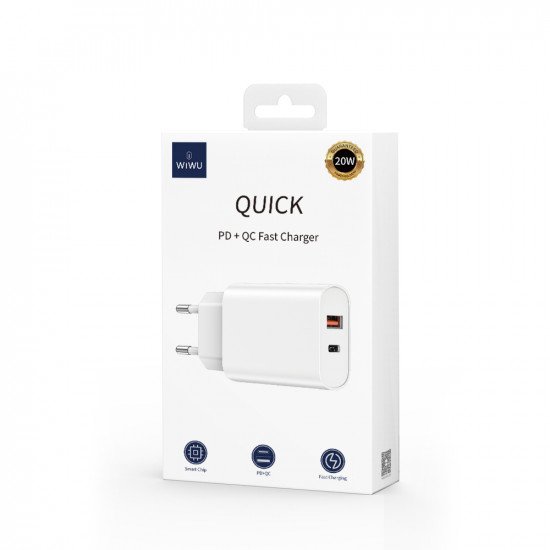 WIWU СЗУ Wi-U002 Quick 20W+18WPD+QC Fast Charger