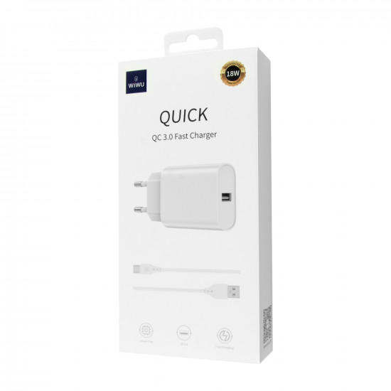 WIWU СЗУ Wi-U022 Quick Charger suit 18w + U-C