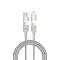 WIWU Кабель Raptor 100W 4 in 1 Fast Charging Cable Wi-C051 A+C-C+L 2m / WIWU + №10337