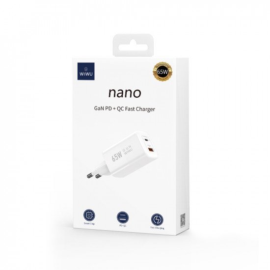 WIWU СЗУ Wi-U012 Nano Series GaN 65W PD+QC