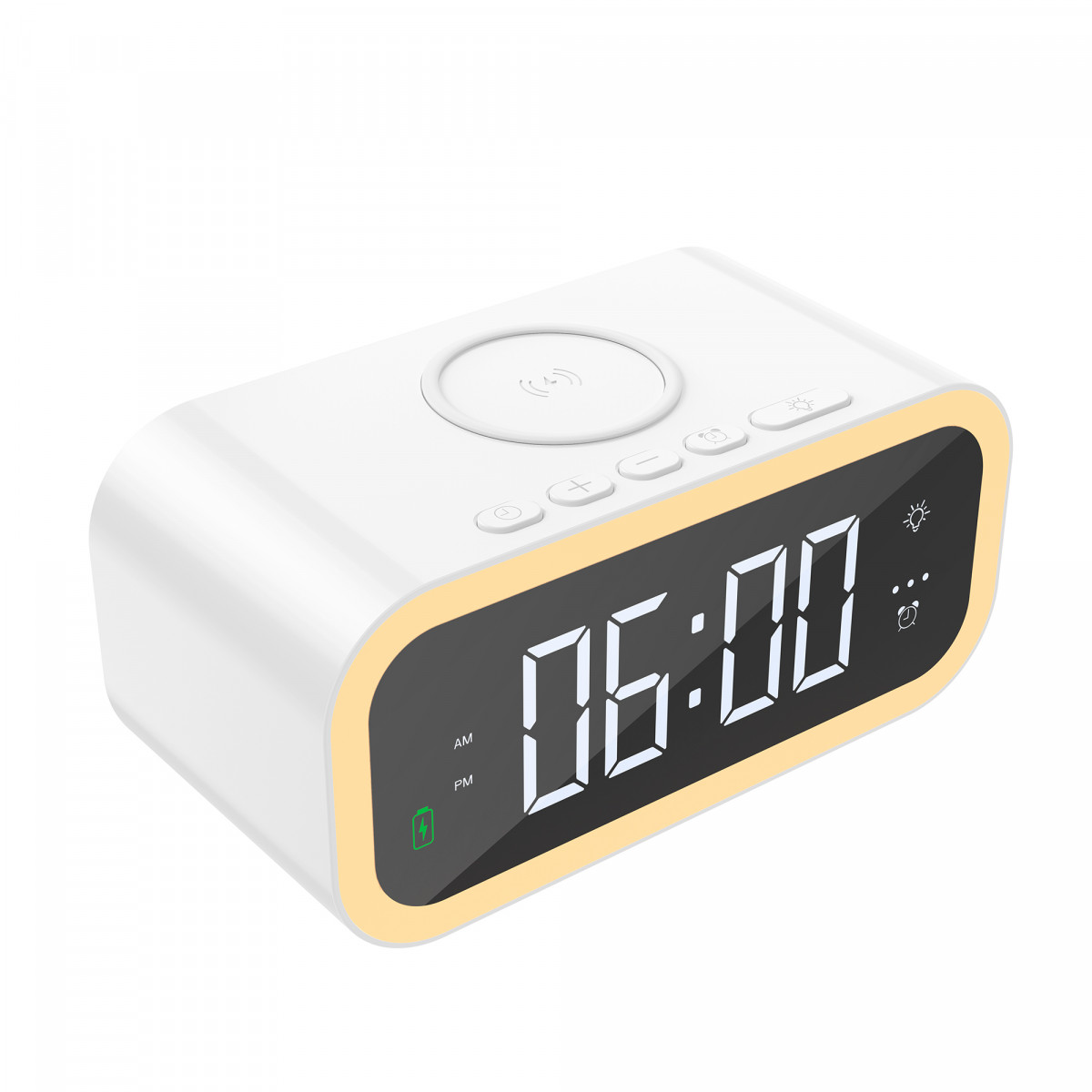 WiWU БЗУ Wi-W015  2 in 1 Wireless charger& alarm