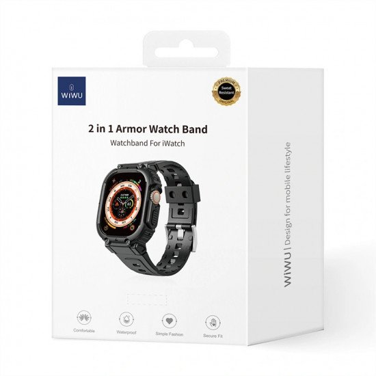 WIWU Ремінець для смарт-годин Wi-WB014 2 in 1 Armor Watch Band 42/44/45mm