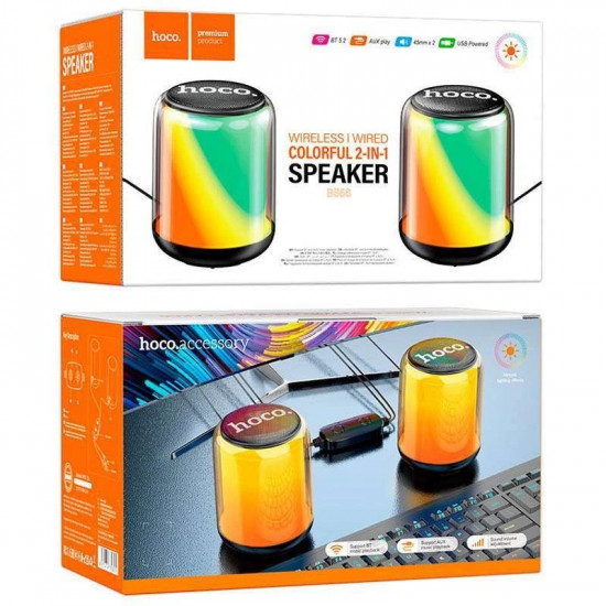 Портативна колонка Hoco BS56 Colorful BT wired 2-in-1 computer speaker