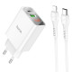 СЗУ Hoco C100A PD20W+QC3.0 charger with digital display (C to iP)