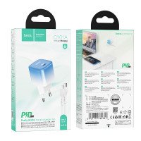 СЗУ Hoco C101A single port PD20W charger set(C to iP) / Мережеві ЗУ + №8690