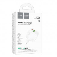 СЗУ Hoco C111A Lucky dual-port PD30W+QC3.0 charger(EU) / Hoco+ №9496 + UAX СЗУ Hoco C111A Lucky dual-port PD30W+QC3.0 charger(EU) / Hoco + №9496