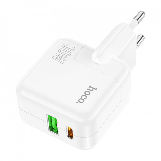 СЗУ Hoco C111A Lucky dual-port PD30W+QC3.0 charger(EU)