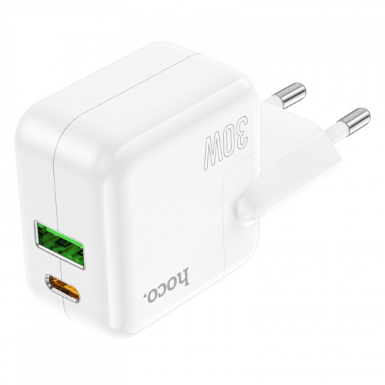 СЗУ Hoco C111A Lucky dual-port PD30W+QC3.0 charger(EU)