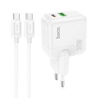 СЗУ Hoco C111A Lucky dual-port PD30W+QC3.0 charger set(Type-C to Type-C) / СЗУ + №9495