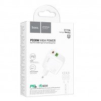 СЗУ Hoco C111A Lucky dual-port PD30W+QC3.0 charger set(Type-C to Type-C) / СЗУ + №9495