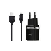 СЗУ Hoco C12 Smart dual USB (iP cable)charger set / Адаптери + №8700