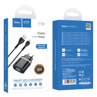 СЗУ Hoco C12Q Smart QC3.0 charger set (Micro) / Мережеві ЗУ + №8704