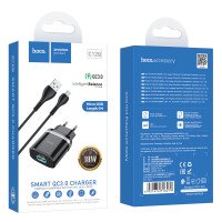 СЗУ Hoco C12Q Smart QC3.0 charger set (Micro) / Адаптери + №8704