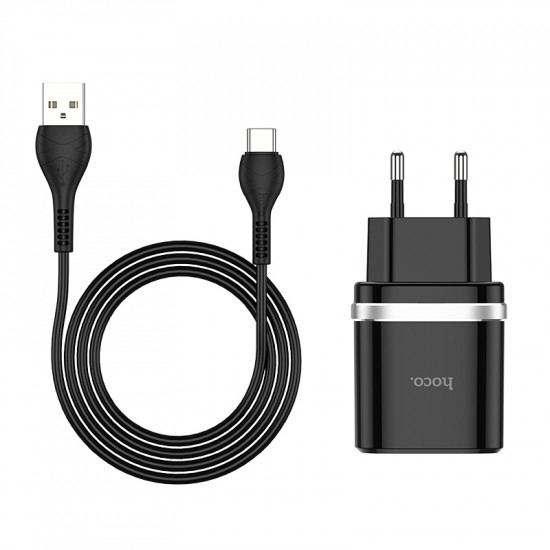 СЗУ Hoco C12Q Smart QC3.0 charger set (Type-C)
