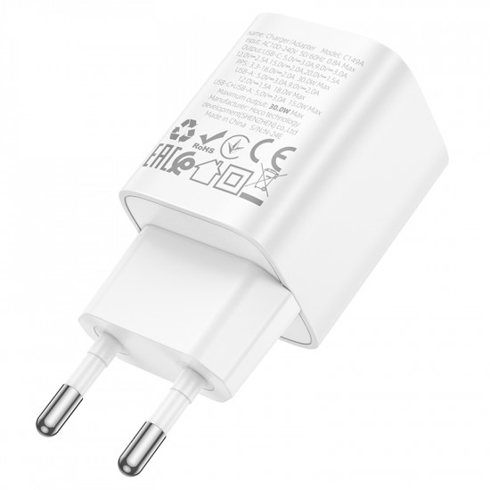 СЗУ Hoco C149A Charm PD30W+QC3.0 charger(EU)