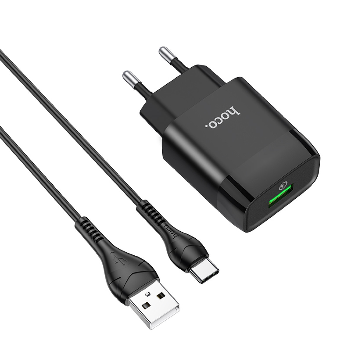 СЗУ Hoco C72Q Glorious single port QC3.0 charger set(Type-C)