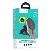 Автодержатель с беспроводной зарядкой Hoco CA91 Magic magnetic wireless fast charging car holder / Все для автомобілів + №8721