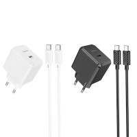 СЗУ Hoco CS13A Ocean single port PD20W charger set (Type-C to Type-C) / Hoco + №9455