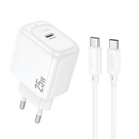 СЗУ Hoco CS53A Surplus single port PD25W charger set (C to C) / Hoco+ №10121 + UAX СЗУ Hoco CS53A Surplus single port PD25W charger set (C to C) / Hoco + №10121