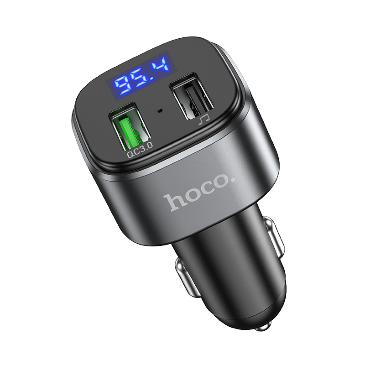 АЗУ с FM-модулятором Hoco E67 Fighter QC3.0 car BT FM transmitter