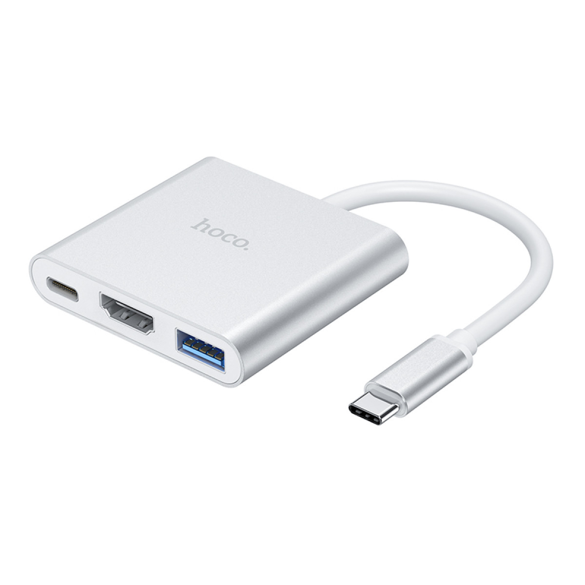 Адаптер Hoco HB14 Easy use Type-C adapter(Type-C to USB3.0+HDMI+PD)