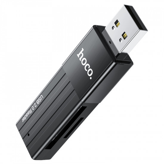 Кардридер - считыватель карт памяти Hoco HB20 Mindful 2-in-1card reader(USB3.0