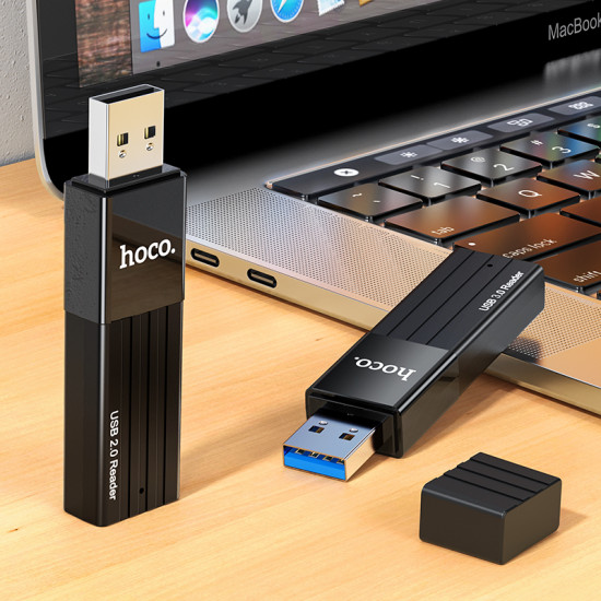 Кардрідер - зчитувач карток пам'яті Hoco HB20 Mindful 2-in-1card reader(USB3.0