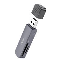 Кардридер - считыватель карт памяти Hoco HB45 Spirit 2-in-1  USB 2.0 / Перехідники/подовжувачі + №9472