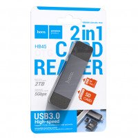 Кардридер - считыватель карт памяти Hoco HB45 Spirit 2-in-1 - Type-C и USB 3.0 / Компьютерная периферия + №9472
