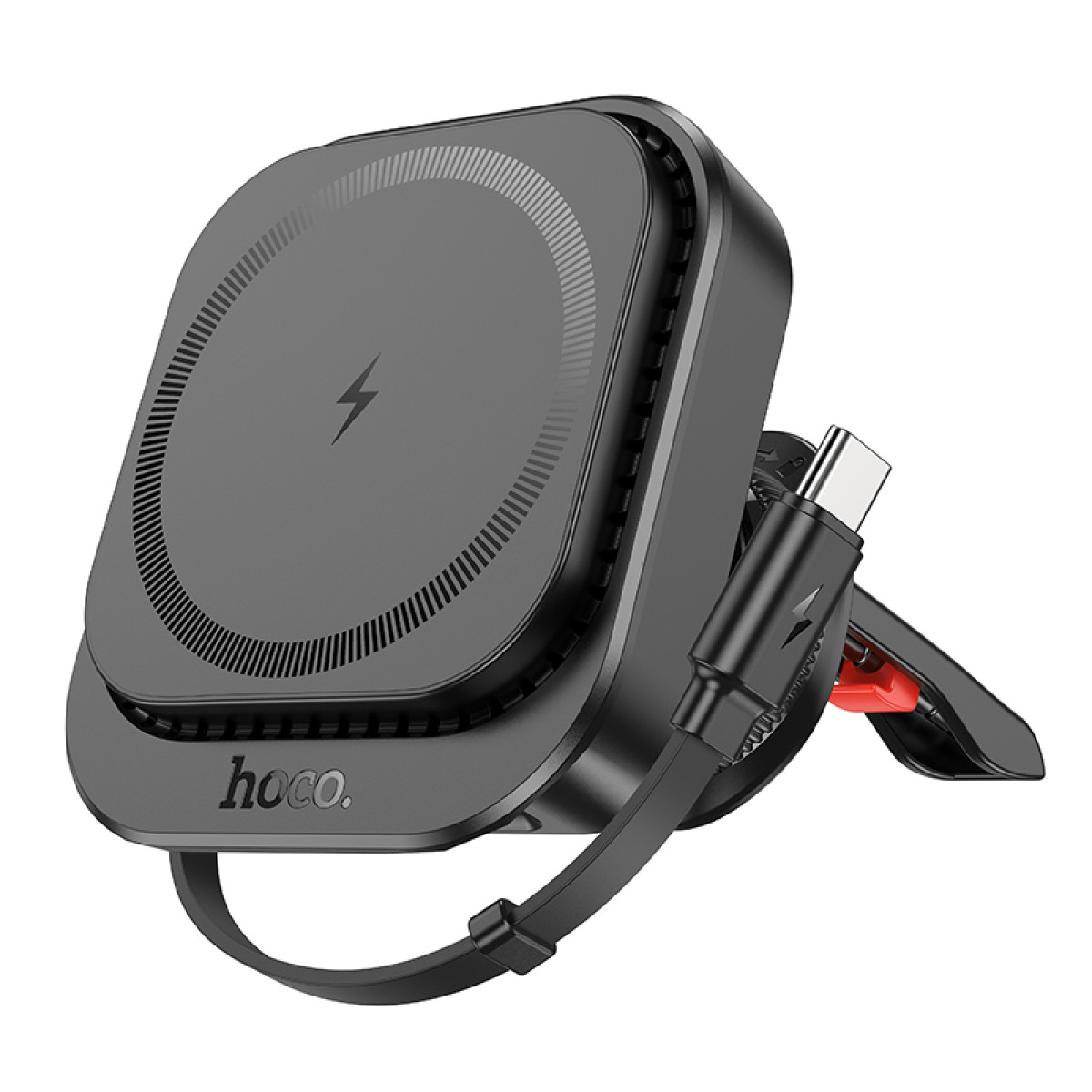 Автотримач HW23 Might retractable magnetic wireless fast charging car holder(air outlet)