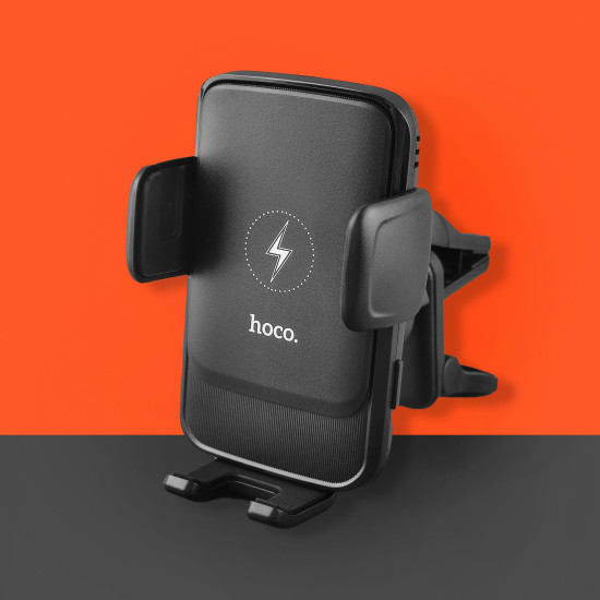 Автодержатель Hoco S35 Smart alignment wireless charging car holder