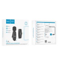 Микрофон-петличка Hoco L15 iP Crystal lavalier wireless digital microphone / Аудио + №8778