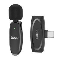 Микрофон-петличка Hoco L15 Type-C Crystal lavalier wireless digital microphone / Аудіо + №8779