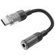 Кабель-перехідник Hoco LS37 Spirit transparent digital audio converter Type-C to 3.5mm