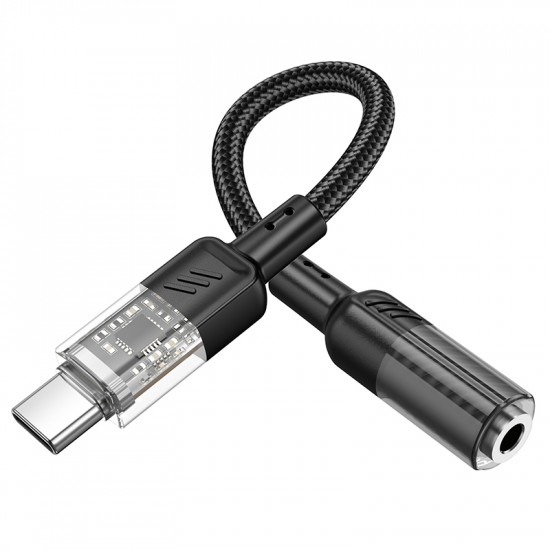 Кабель-перехідник Hoco LS37 Spirit transparent digital audio converter Type-C to 3.5mm