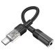 Кабель-перехідник Hoco LS37 Spirit transparent digital audio converter Type-C to 3.5mm