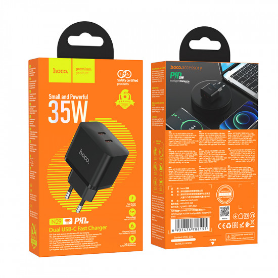 СЗУ Hoco N29 Triumph PD35W dual port(2C) charger