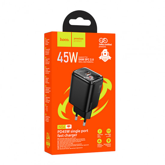 СЗУ Hoco N54 Monsoon single port PD45W charger