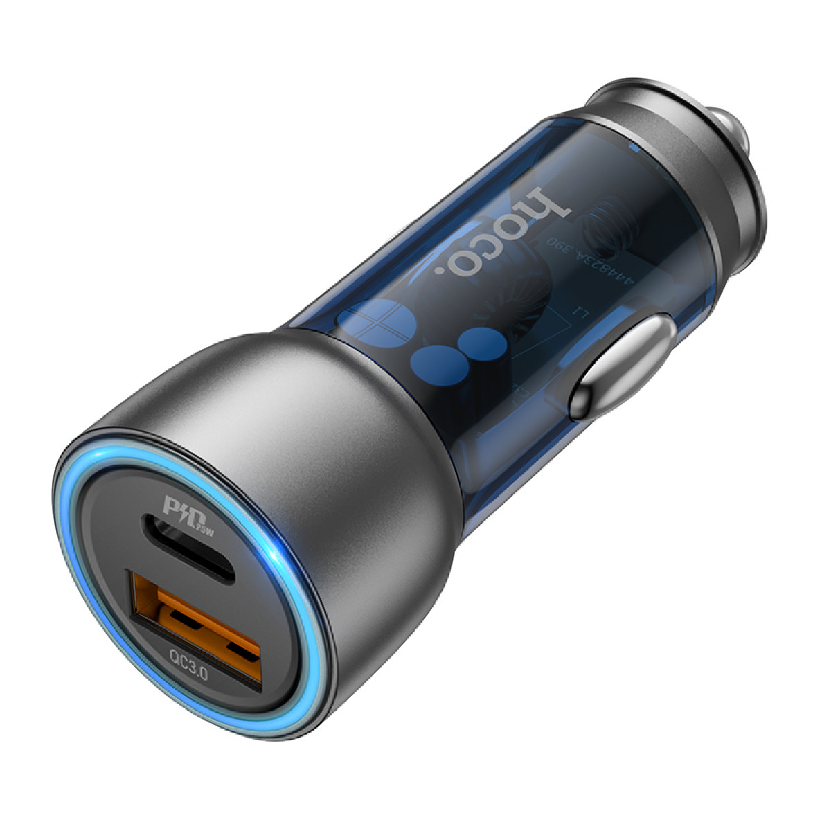 АЗУ Hoco NZ8 Sprinter 43W dual port PD25W+QC3.0 car charger