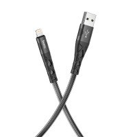 Кабель Hoco U105 Treasure jelly braided charging data cable for iP / USB + №8794