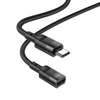 Кабель Hoco U107 Type-C Male to Type-C Female USB2.0 extension cable(L=1.2m) / Кабелі / Перехідники + №8798