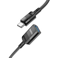 Кабель Hoco U107 Type-C male to USB female USB3.0 charging data sync  extension cable / Кабелі / Перехідники + №8799