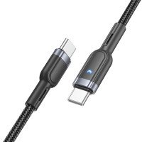 Кабель Hoco U117 Grand 60W intelligent power-off charging data cable Type-C to Type-C / Hoco + №8815