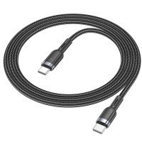 Кабель Hoco U117 Grand 60W intelligent power-off charging data cable Type-C to Type-C / Тип кабеля + №8815